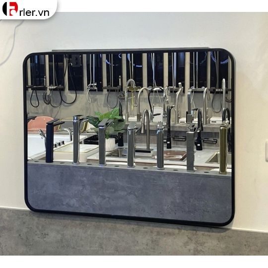 GƯƠNG CHỮ NHẬT VIỀN SẮT SƠN TĨNH ĐIỆN ĐEN FORLER