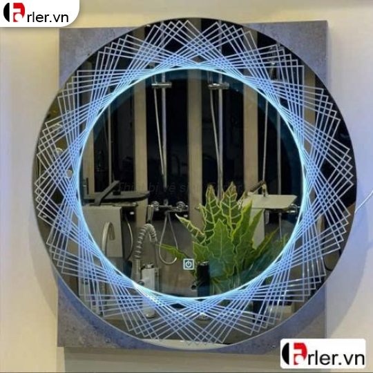 GƯƠNG LED TRÒN HOA VĂN 60X60cm FORLER
