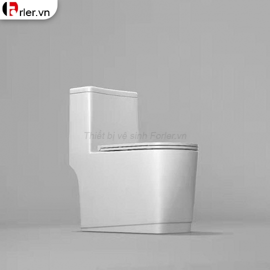 Bồn Cầu 1 Khối Sứ Cạnh Vuông FORLER