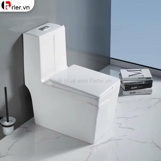 Bồn Cầu Một Khối Dáng Vuông Cao Cấp 