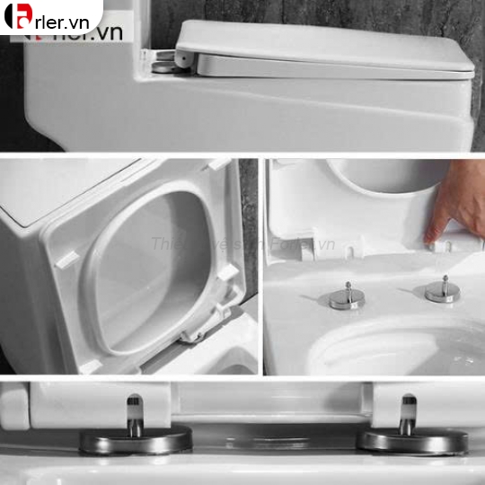 Bồn Cầu Một Khối Dáng Vuông Cao Cấp 