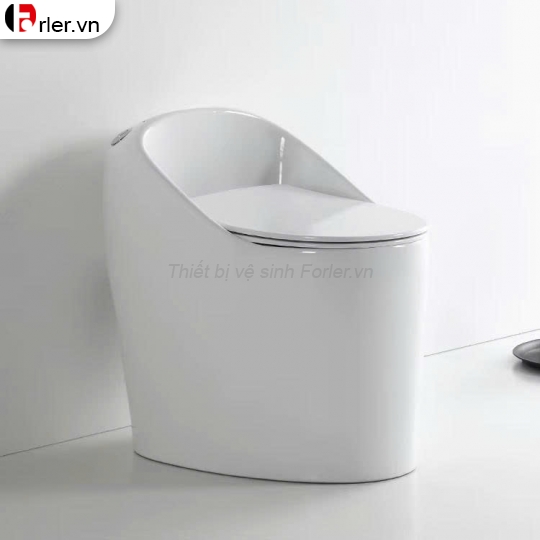 Bồn Cầu Một Khối Kiểu Dáng Tròn ( Nắp Nhựa UF ) 