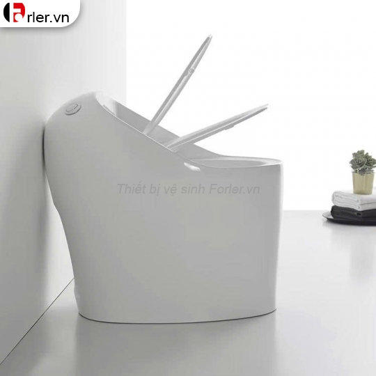 Bồn Cầu Một Khối Kiểu Dáng Tròn ( Nắp Nhựa UF ) 