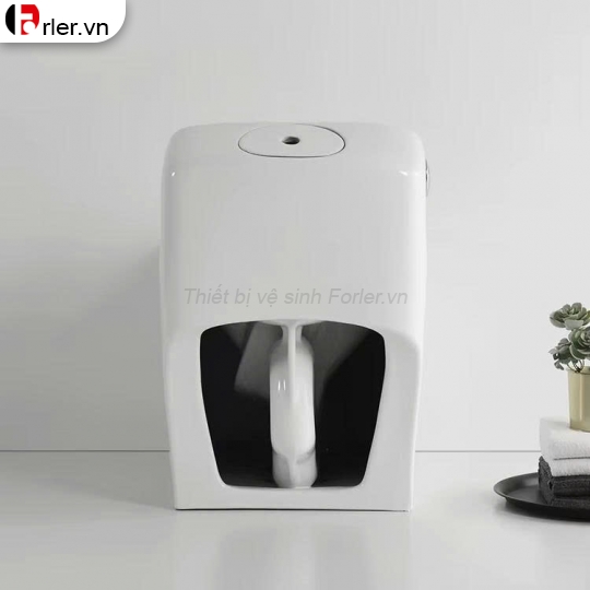 Bồn Cầu Một Khối Kiểu Dáng Tròn ( Nắp Nhựa UF ) 