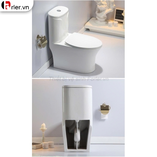 Bồn Cầu Một Khối Sứ Nung Men Nano Tuyết Cao Cấp Forler