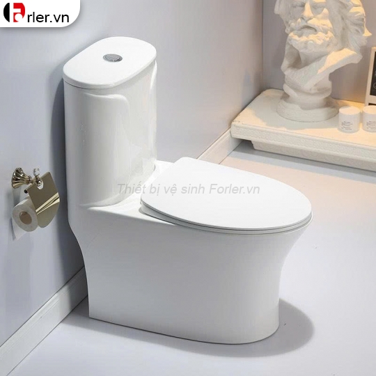 Bồn Cầu Một Khối Sứ Nung Men Nano Tuyết Cao Cấp Forler