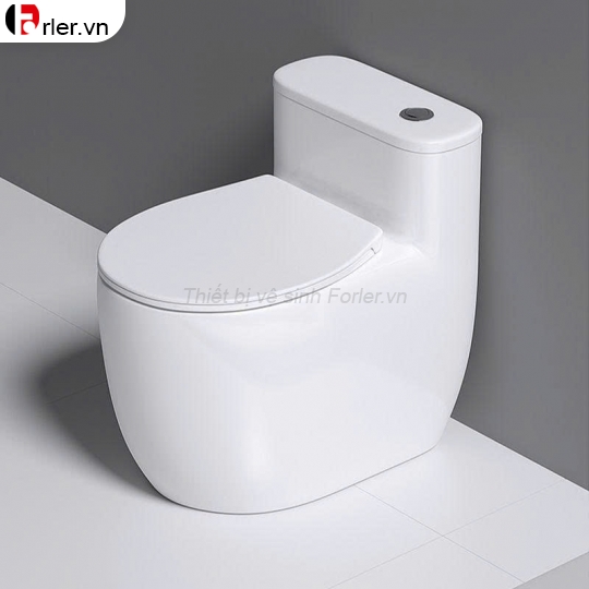 Bồn Cầu 1 Khối Thân Lùn Men Sứ Trắng Cao Cấp Forler