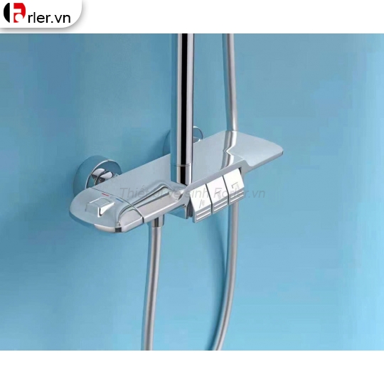 Sen Tắm Cây Nóng Lạnh Crom Bóng Và Nano Đen FL-ST20 Forler