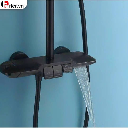Sen Tắm Cây Nóng Lạnh Crom Bóng Và Nano Đen FL-ST20 Forler
