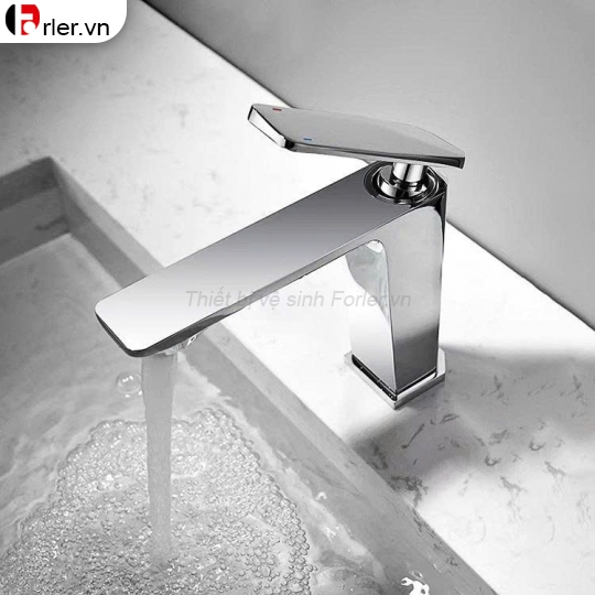 Vòi Lavabo Nóng Lạnh Mạ Crom Bóng Cao 20cm (FL-VLVB32) Forler