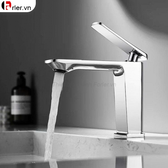 Vòi Lavabo Nóng Lạnh Mạ Crom Bóng Cao 20cm (FL-VLVB32) Forler