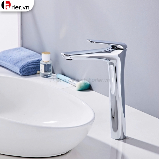 Vòi Lavabo Nóng Lạnh Đồng mạ Crome Cao 30cm (FL-VLVB35) Forler