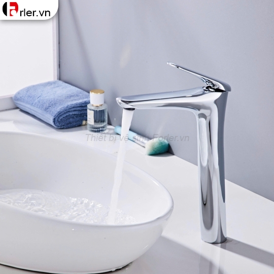Vòi Lavabo Nóng Lạnh Đồng mạ Crome Cao 30cm (FL-VLVB35) Forler