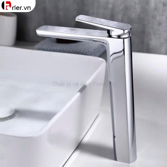 Vòi Lavabo Nóng Lạnh Đồng mạ Crome Cao 30cm (FL-VLVB40) Forler