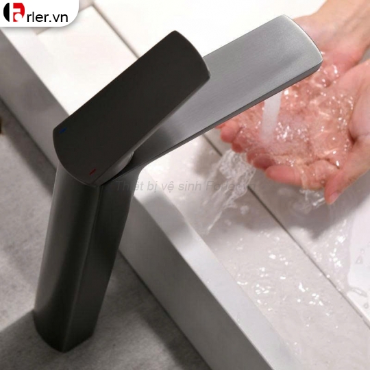 Vòi Lavabo Nóng Lạnh Đồng mạ Crome Cao 30cm (FL-VLVB40) Forler