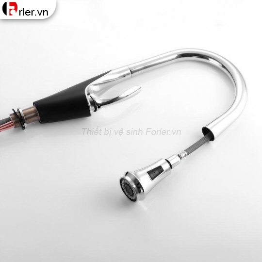 Vòi Rửa Chén Rút Dây Đồng Thau Mờ (VRC40) Forler