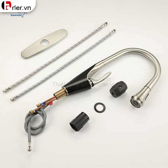 Vòi Rửa Chén Rút Dây Đồng Thau Mờ (VRC40) Forler