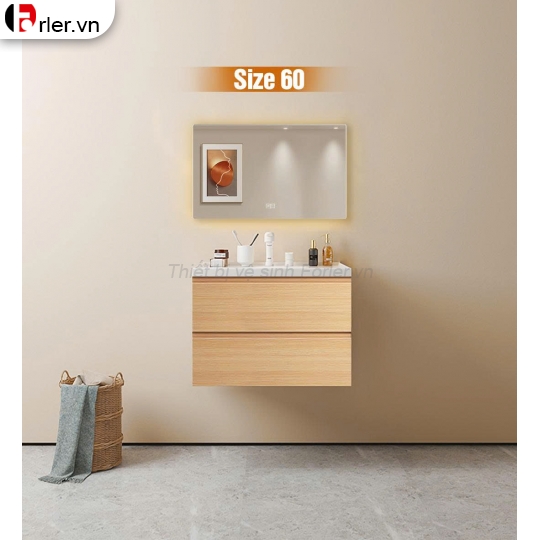 Bộ Tủ Lavabo Gương Đèn Led Nhựa PVC Forler 