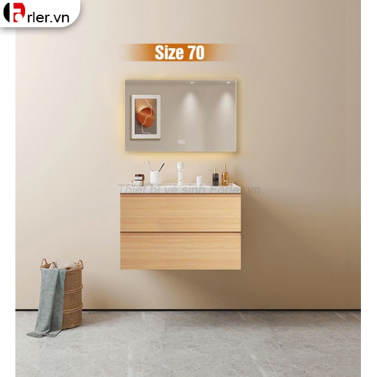 Bộ Tủ Lavabo Gương Đèn Led Nhựa PVC Forler 