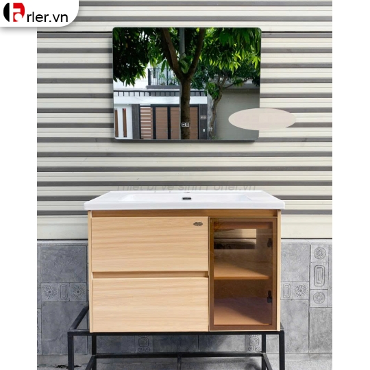Bộ Tủ Lavabo Gương Đèn Led Nhựa PVC Forler 