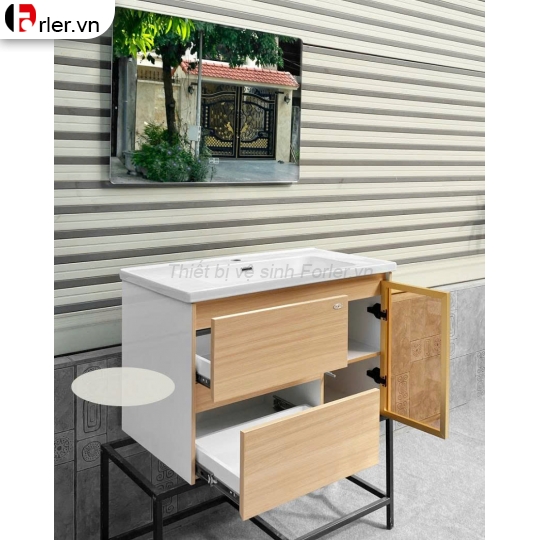 Bộ Tủ Lavabo Gương Đèn Led Nhựa PVC Forler 