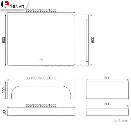 Bàn Đá 2 Tầng Lavabo Và Gương Vân Đá (TLVB29) Forler