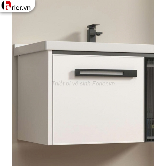 Bộ Tủ Nhôm Trắng Xám Chậu Lavabo Và Tủ Gương Forler
