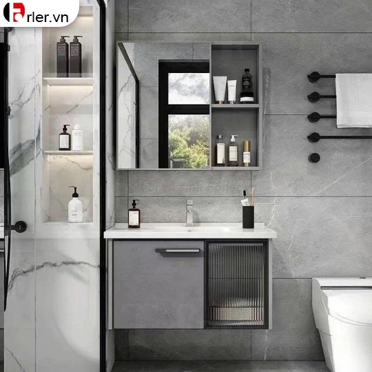 Bộ Tủ Nhôm Hợp Kim Chậu Lavabo Và Tủ Gương (TLVB34) Forler
