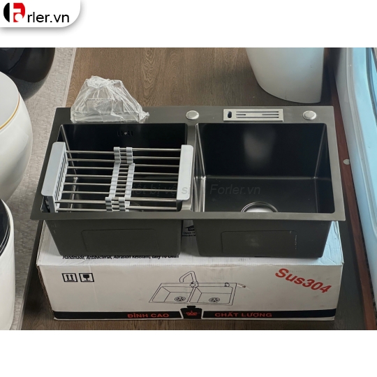 Chậu Rửa Chén 2 Hộc Inox 304 Forler 