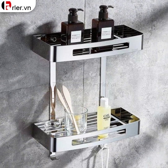 Kệ Treo Tường Thẳng 2 Tầng INOX 304 FORLER