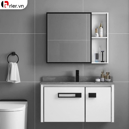 Bộ Tủ Nhôm Bàn Đá Lavabo Và Tủ Gương Forler