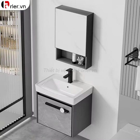 Bộ Tủ Nhôm Hợp Kim Mini Cao Cấp Và Gương Tủ Thường Forler