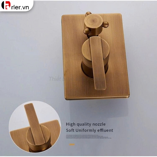 Sen Cây Tắm Âm Tường Bằng Đồng Nóng Lạnh Forler