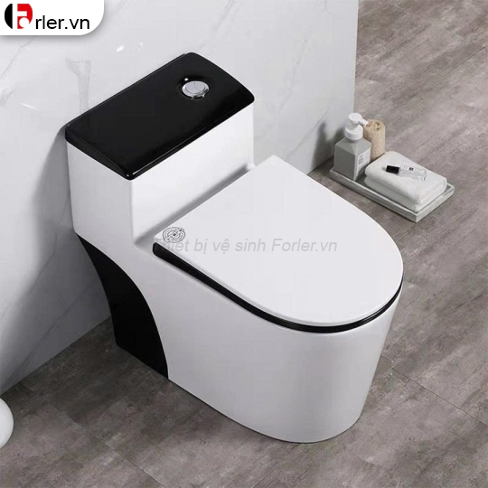 Bồn Cầu Một Khối Trắng Đen FORLER 