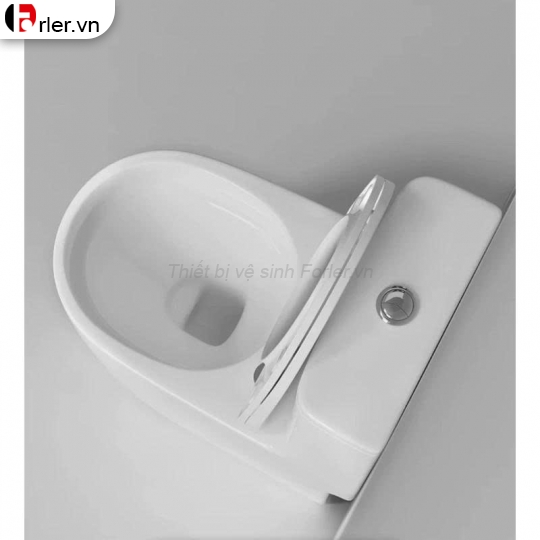 Bồn Cầu Nắp Bầu Trắng Sứ Cao Cấp FORLER